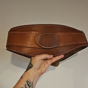 Men's Brown Leather Weight Belt